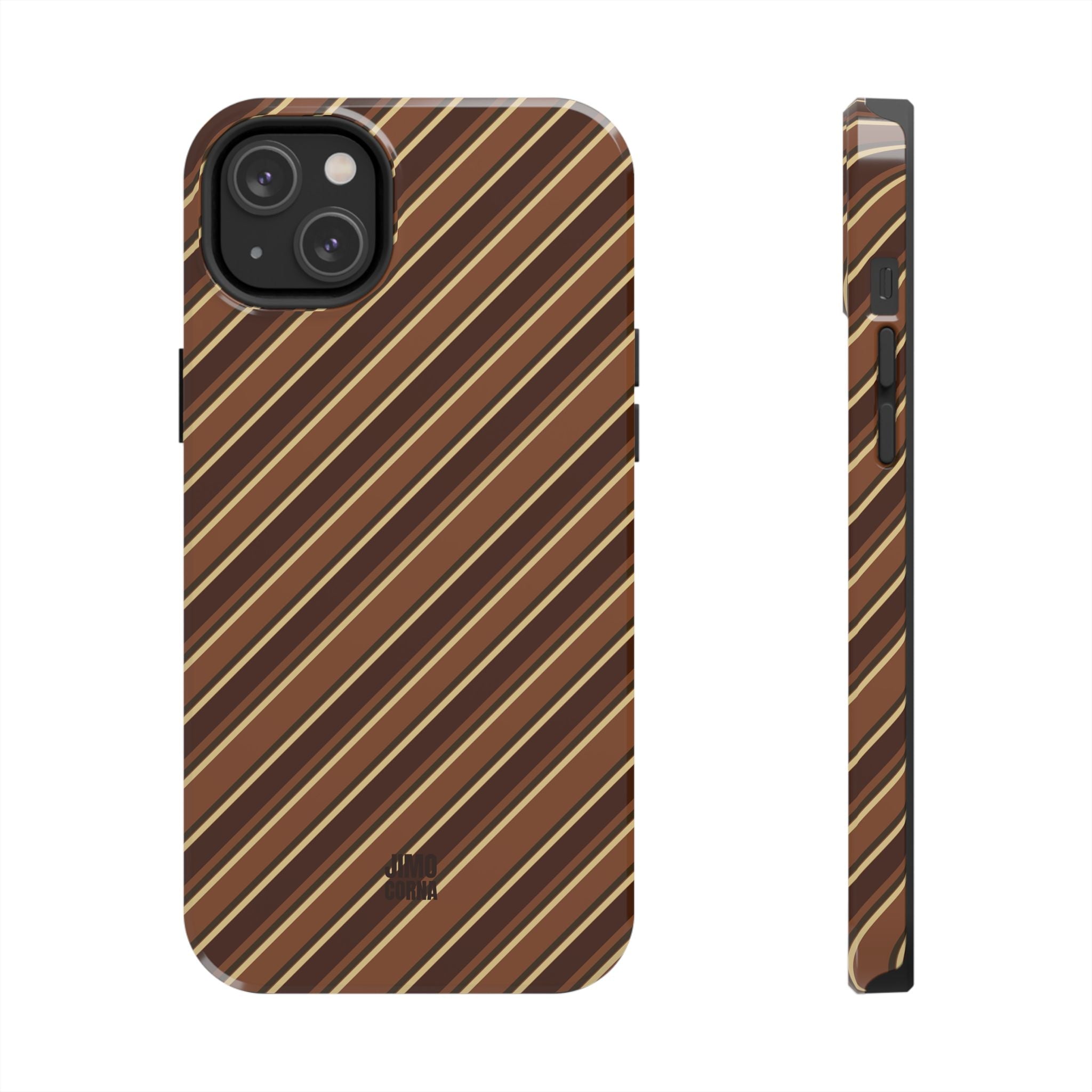 Angelina Stripes | Brown - iPhone Case