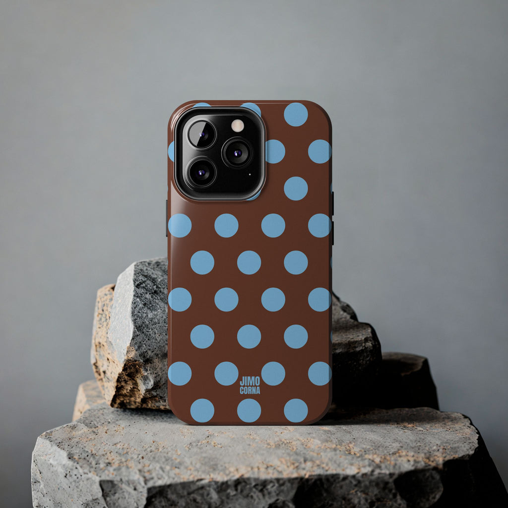 Big Polka Dot | Brown and Blue