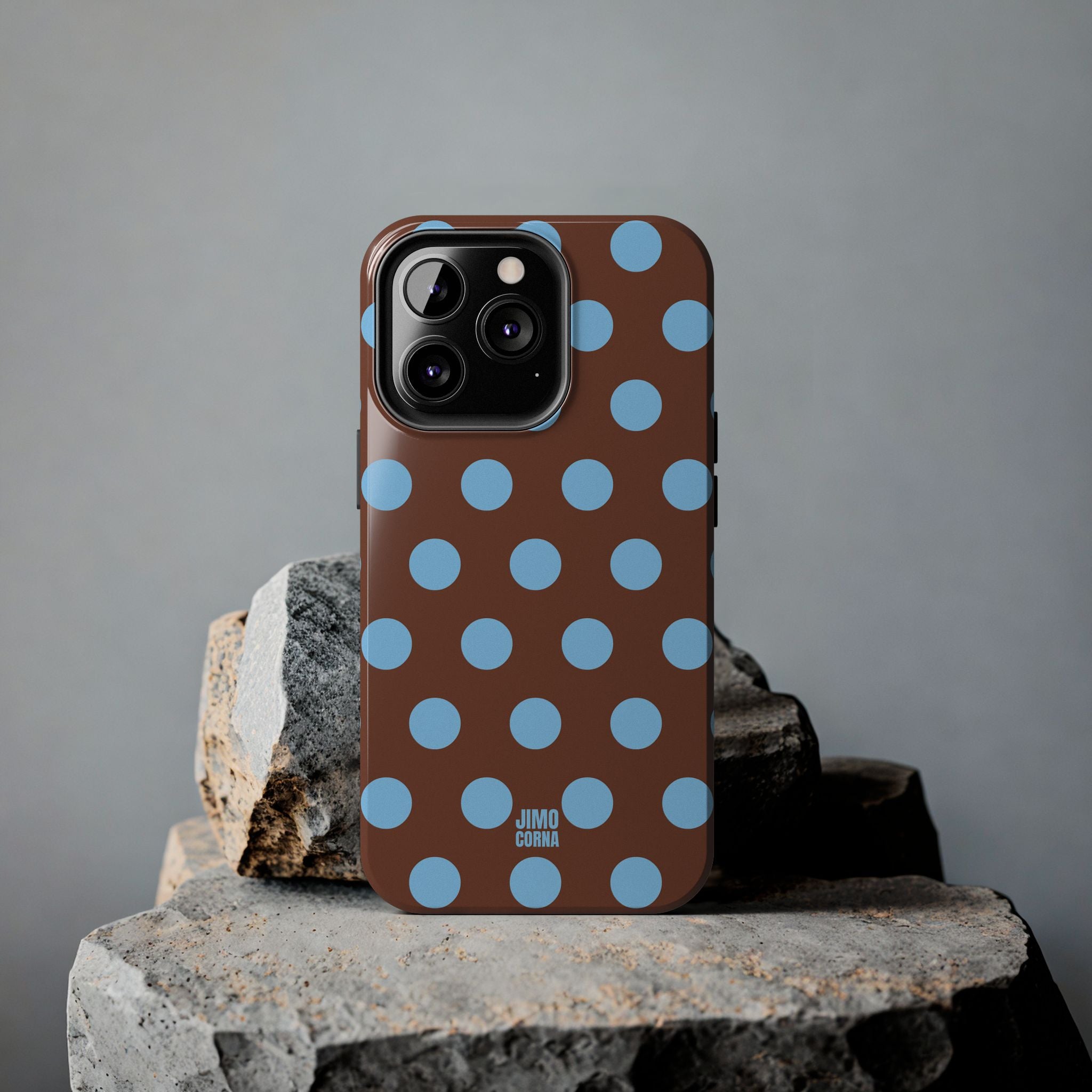 Big Polka Dot | Brown and Blue