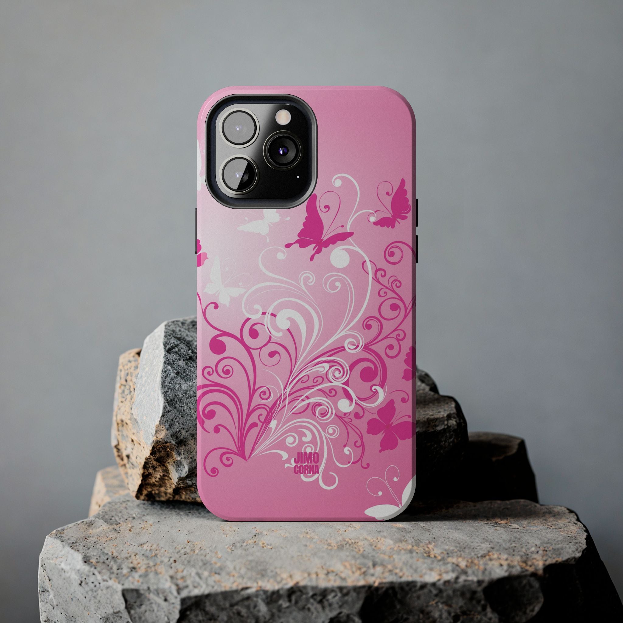 Pink Flutter Garden iPhone Case