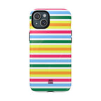 Rainbow Sorbet Stripe MagSafe iPhone Case