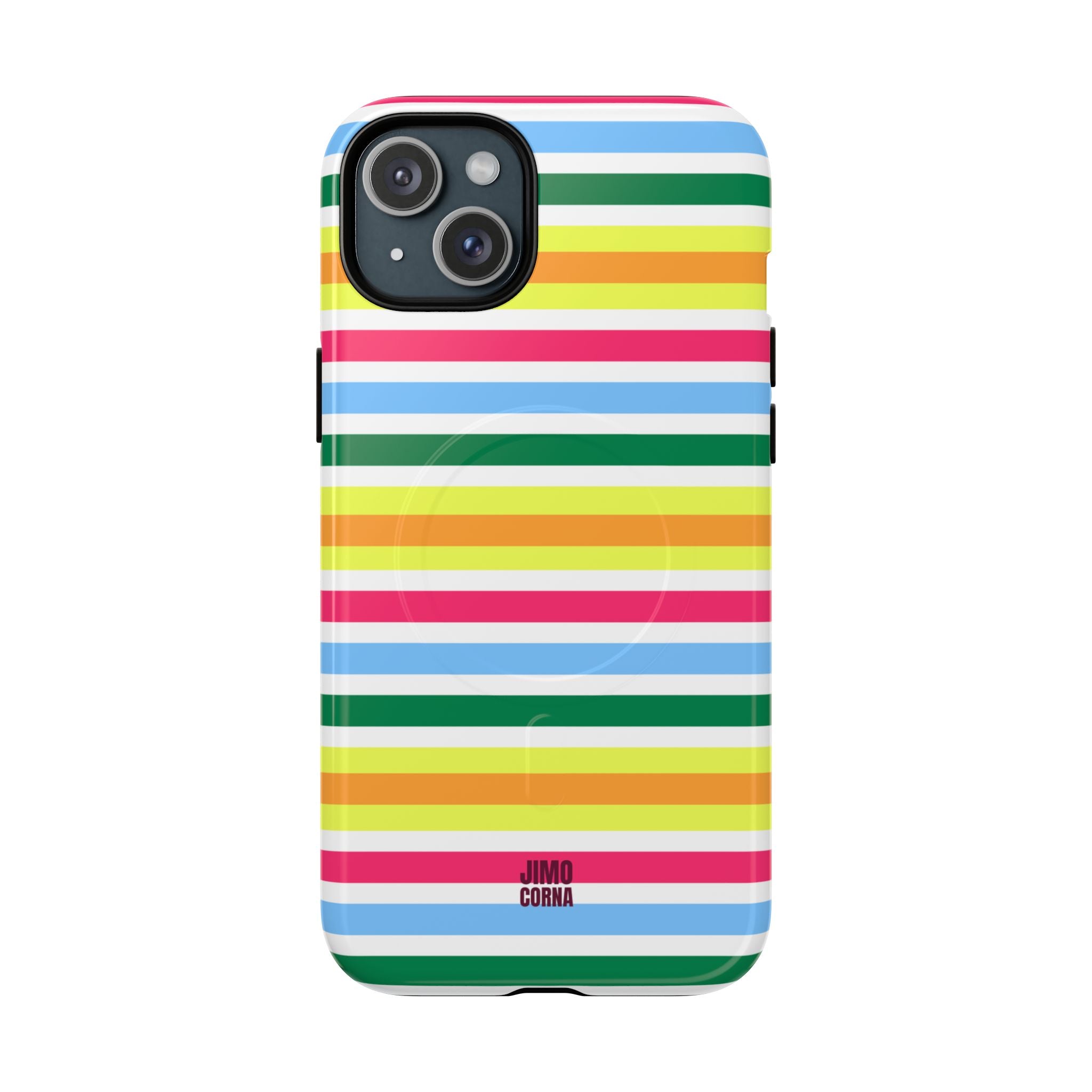 Rainbow Sorbet Stripe MagSafe iPhone Case