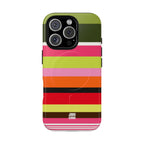Berry Citrus Stripe MagSafe iPhone Case