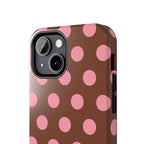 Big Polka Dot | Brown and Pink