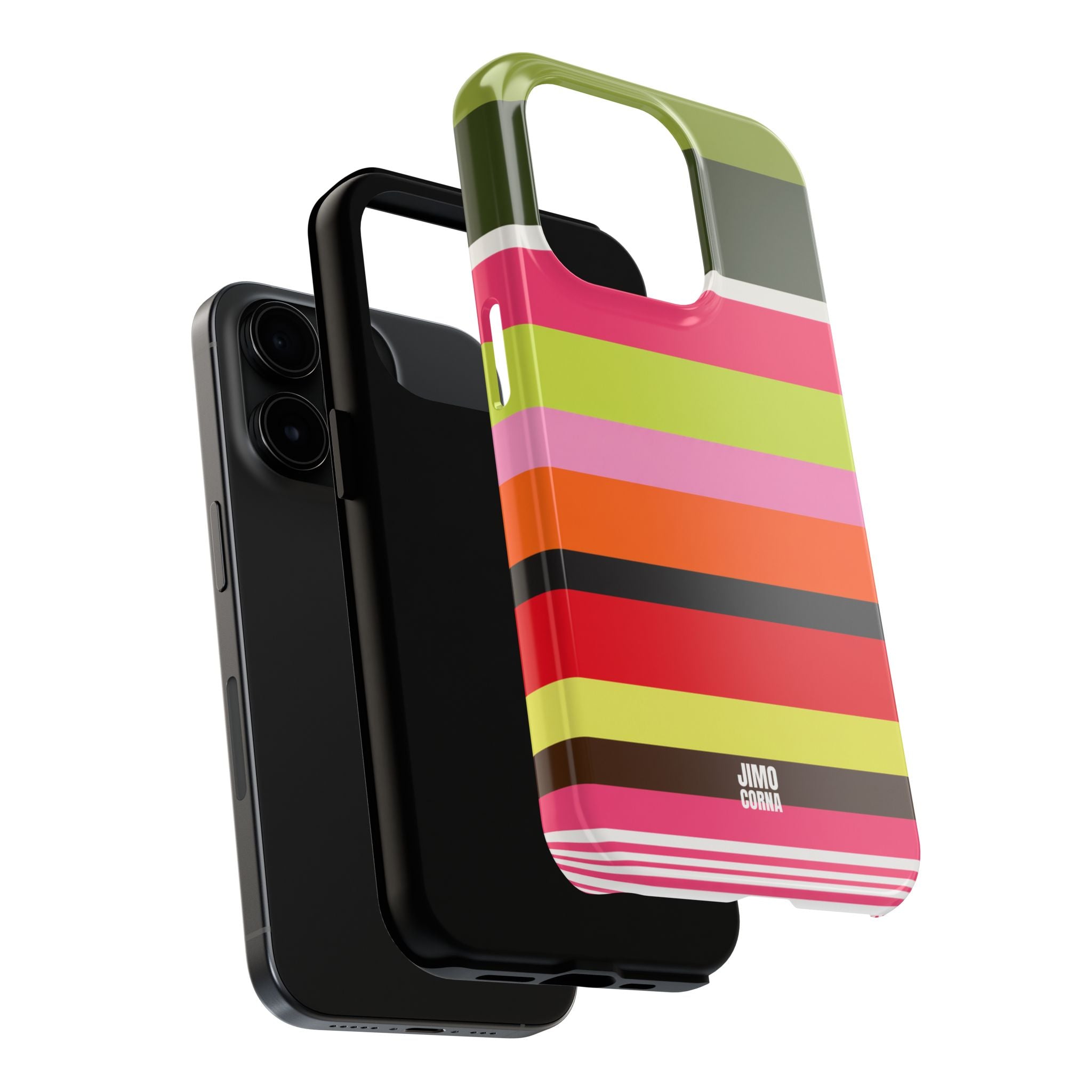 Berry Citrus Stripe iPhone Case