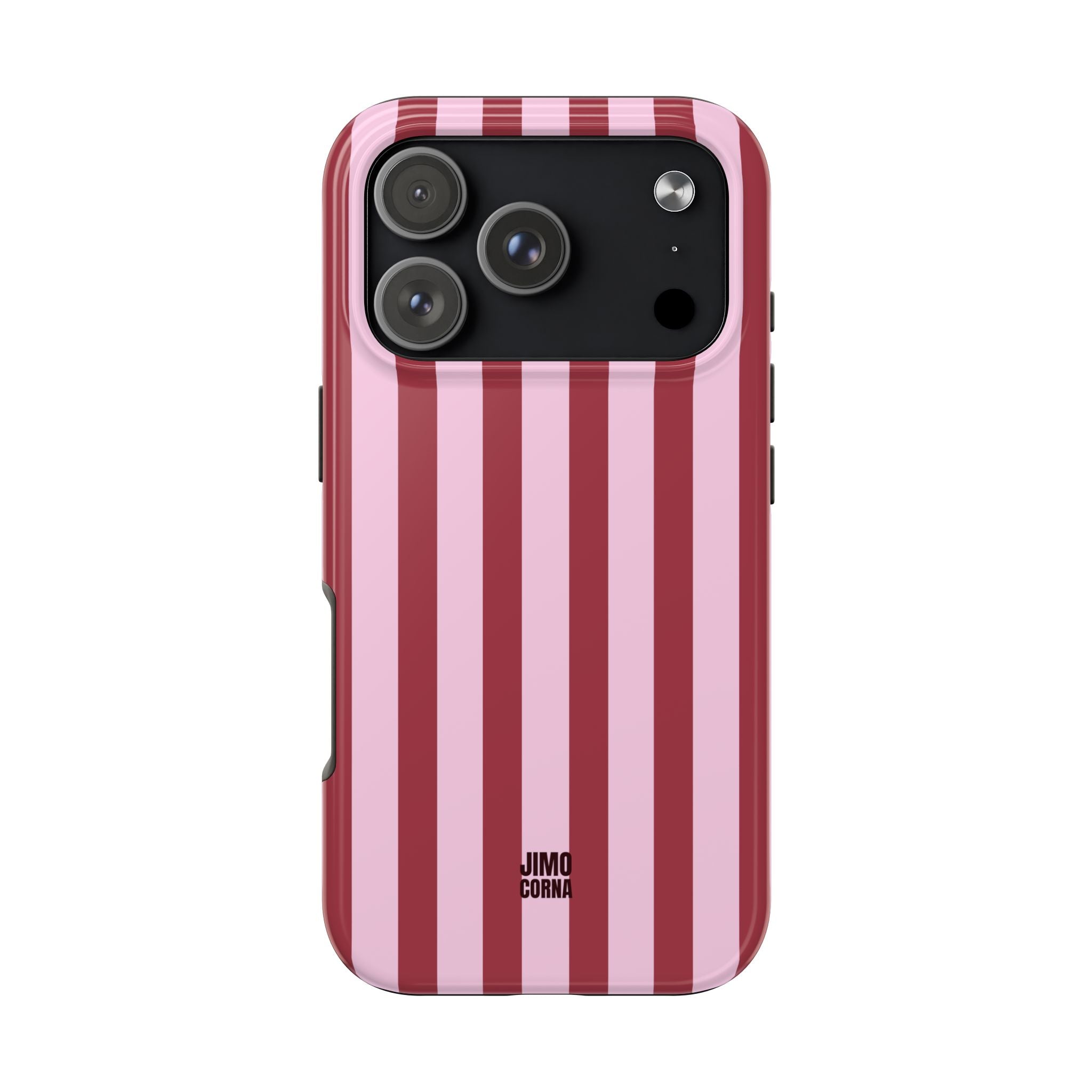 Bold Stripes iPhone Case | Pink and Red