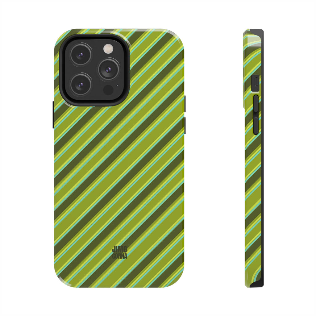 Angelina Stripes | Olive - iPhone Case