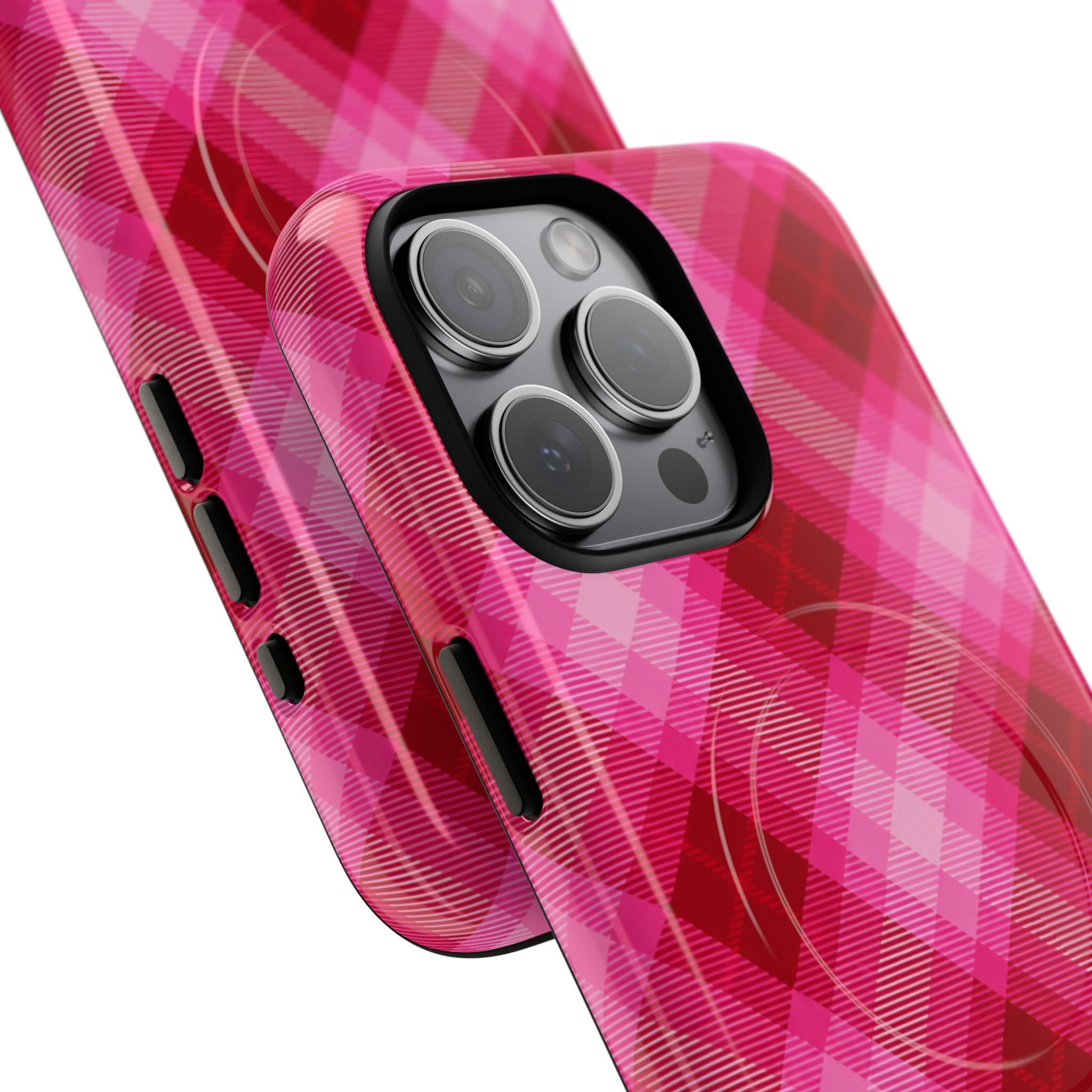 Pink Picnic Plaid MagSafe iPhone Case