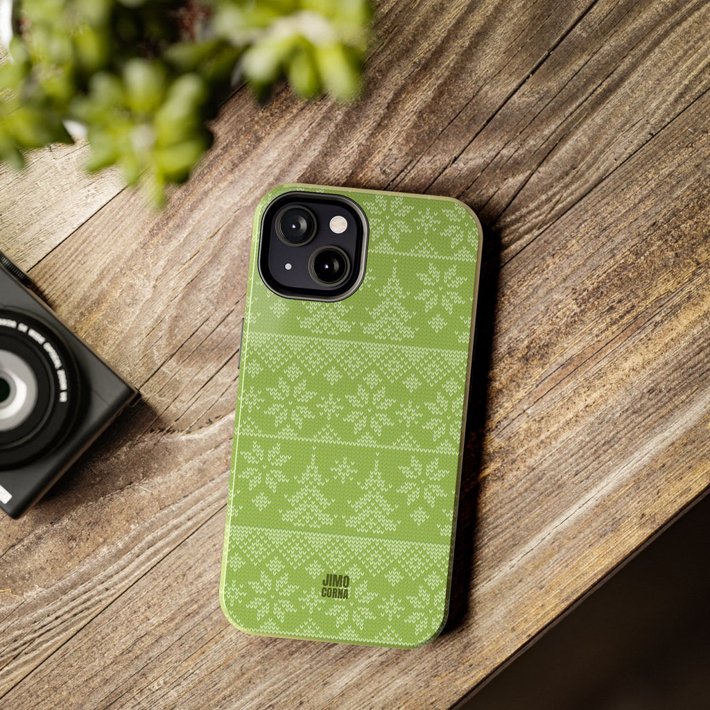 Holiday Knit | Green iPhone Case