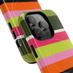 Berry Citrus Stripe MagSafe iPhone Case