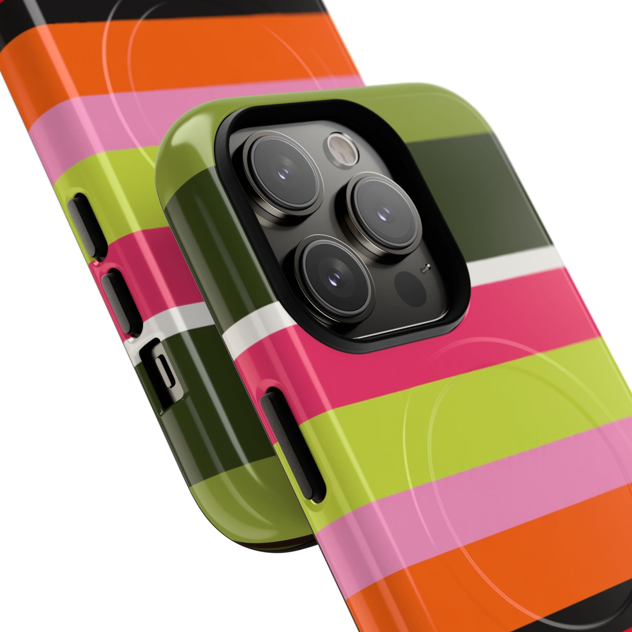 Berry Citrus Stripe MagSafe iPhone Case