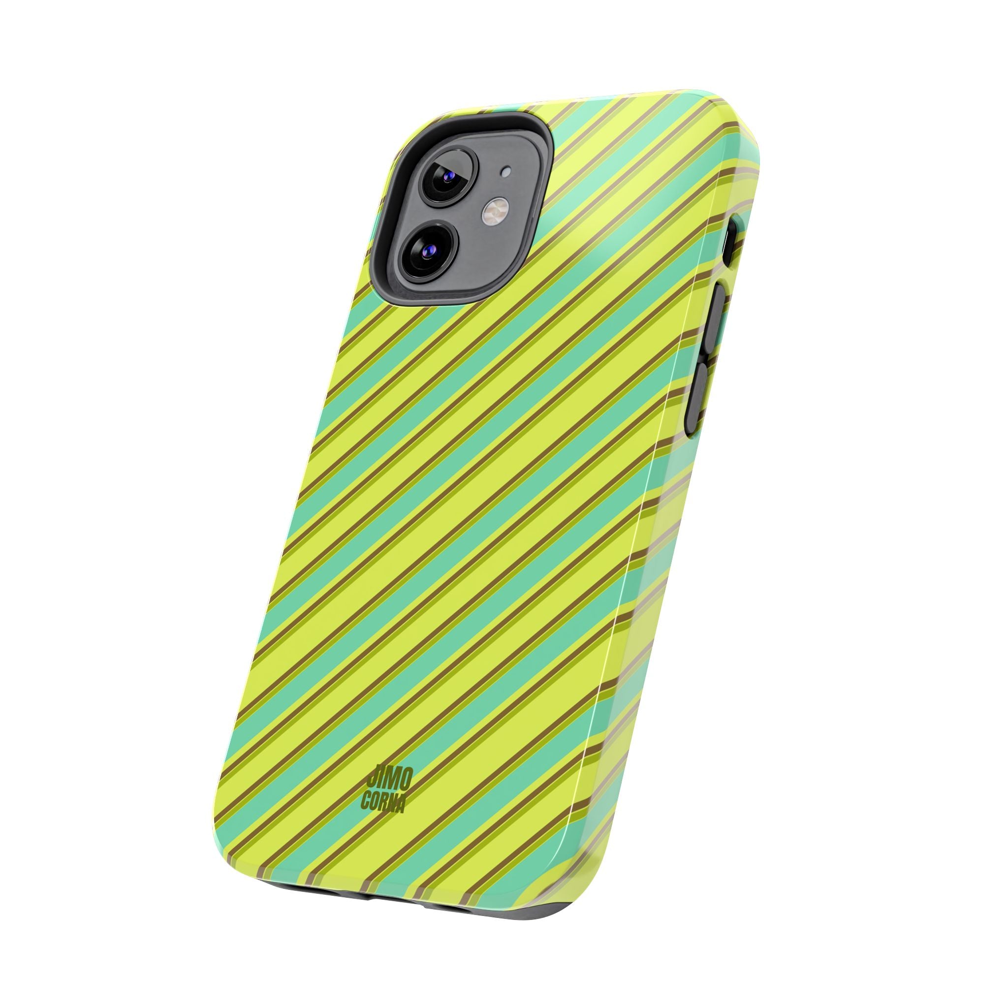 Angelina Stripes | Green - iPhone Case