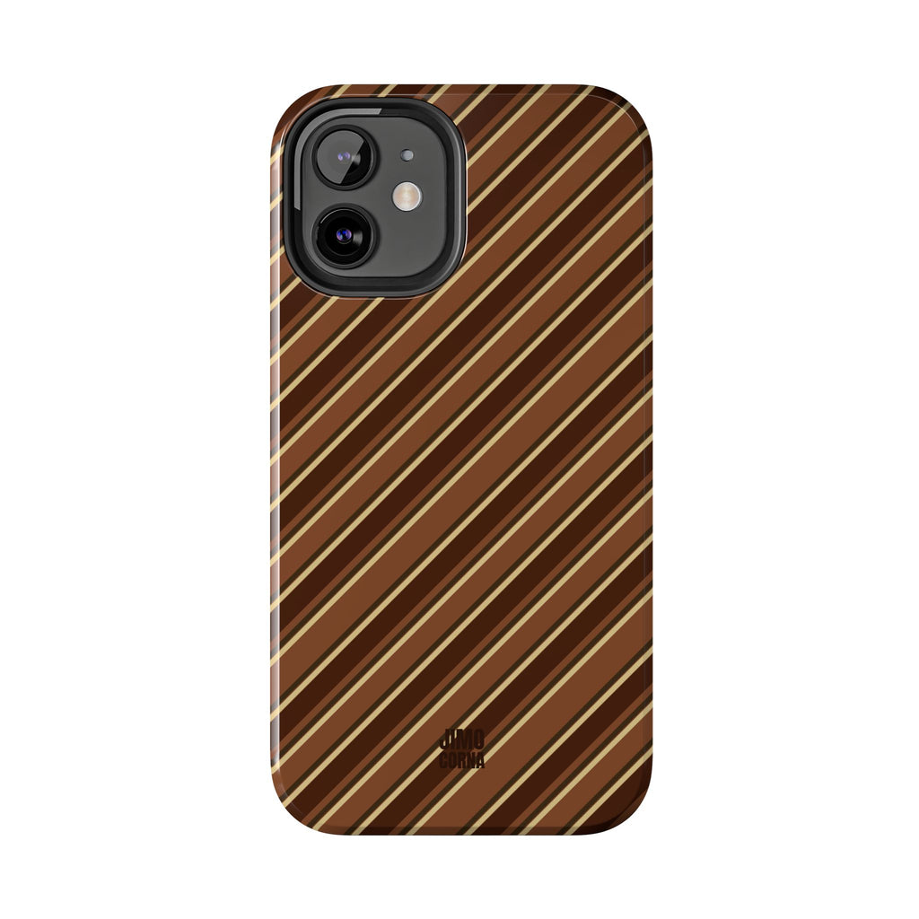 Angelina Stripes | Brown - iPhone Case