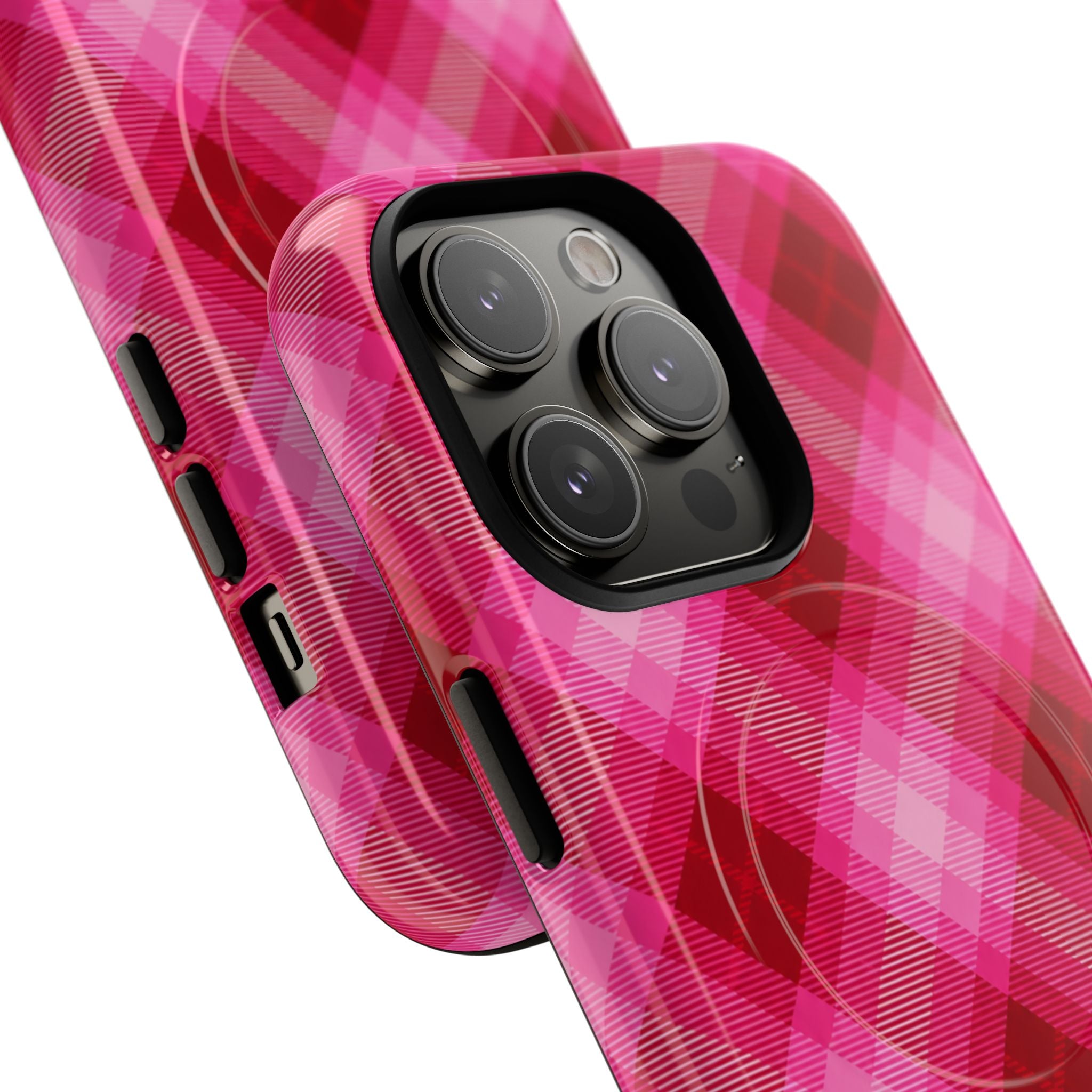 Pink Picnic Plaid MagSafe iPhone Case