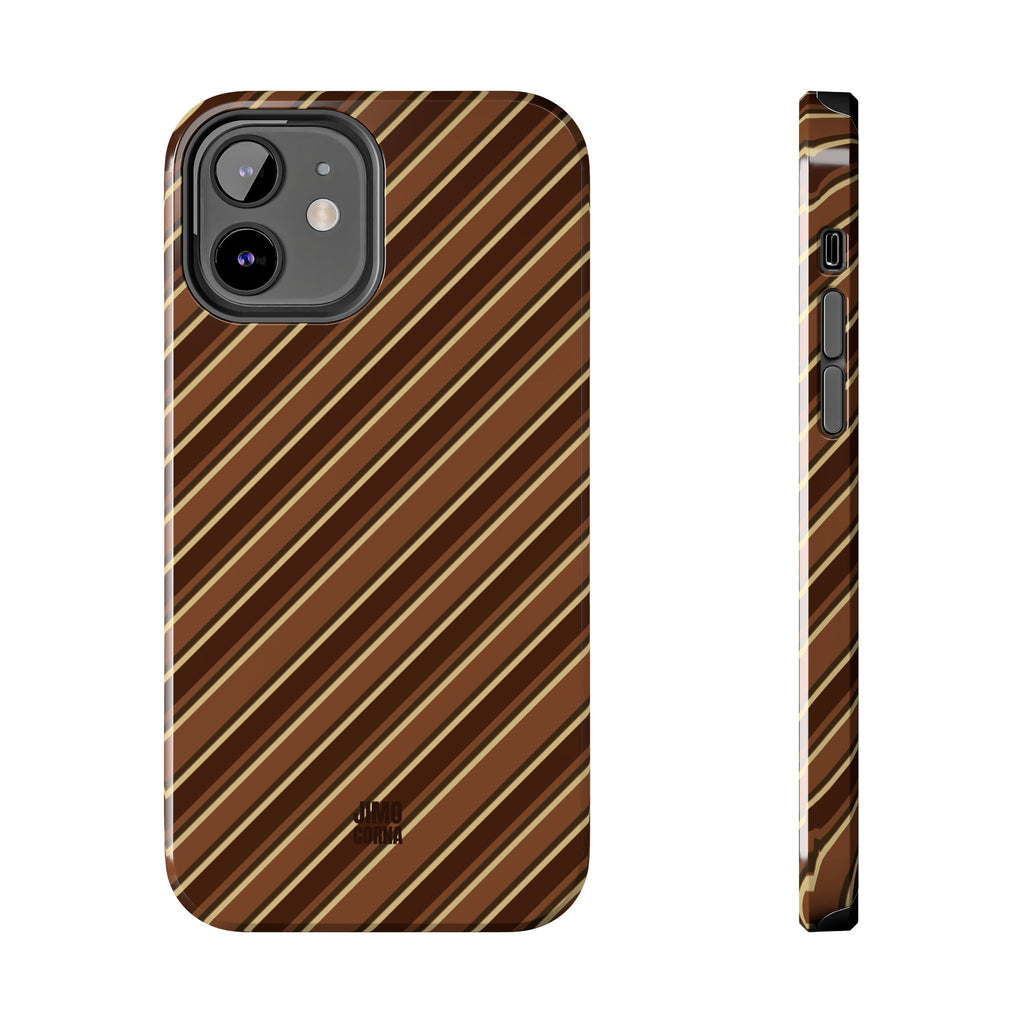 Angelina Stripes | Brown - iPhone Case