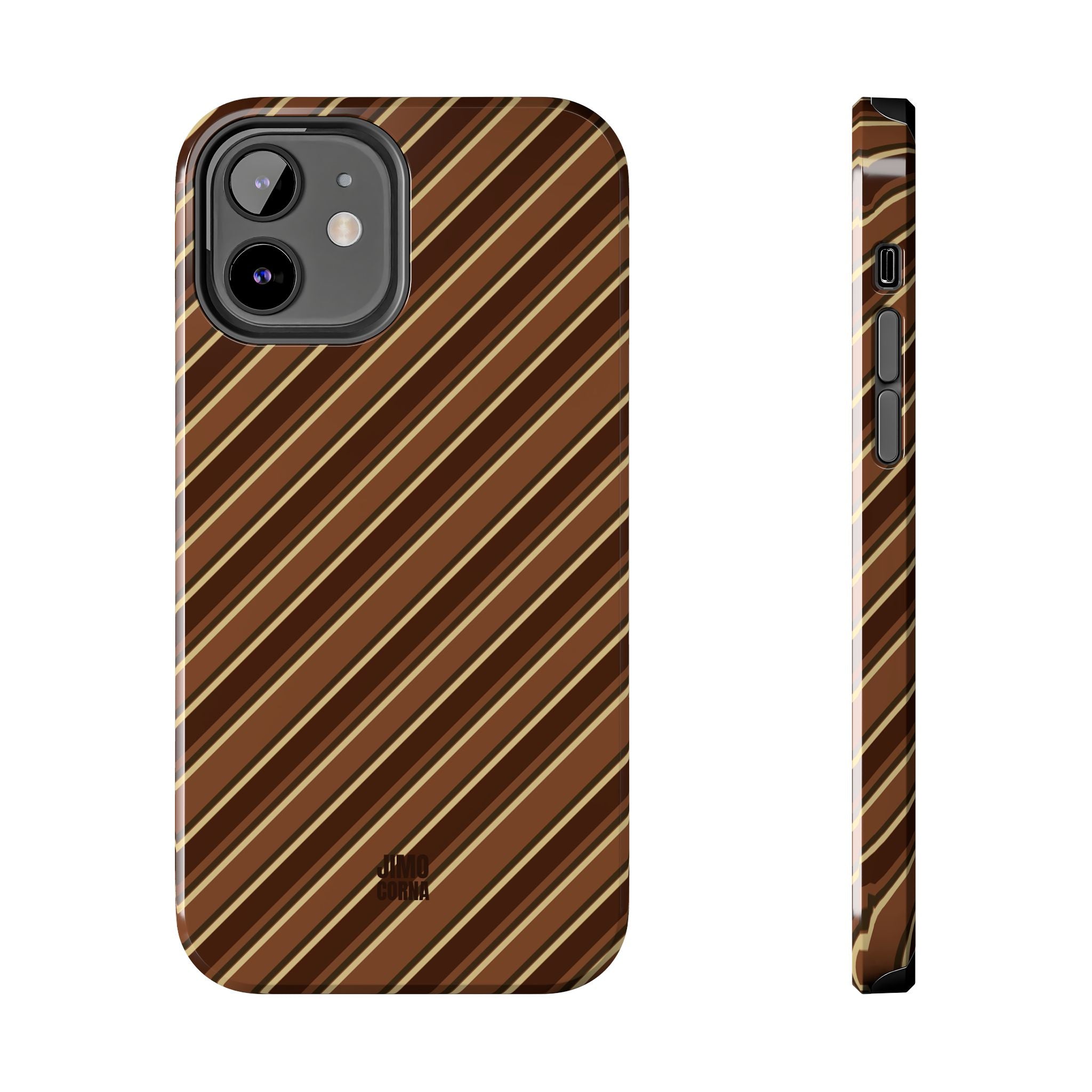 Angelina Stripes | Brown - iPhone Case
