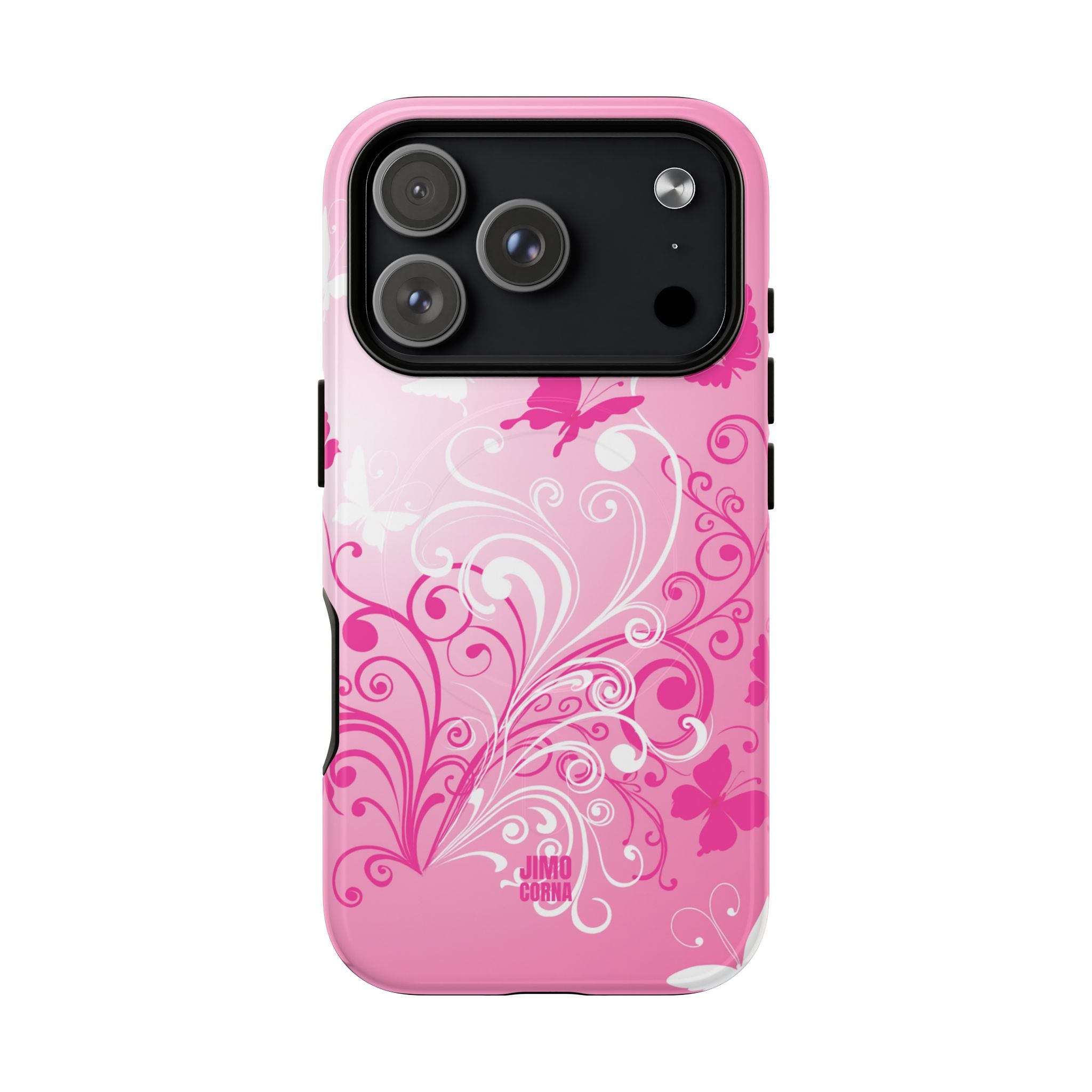 Pink Flutter Garden MagSafe iPhone Case