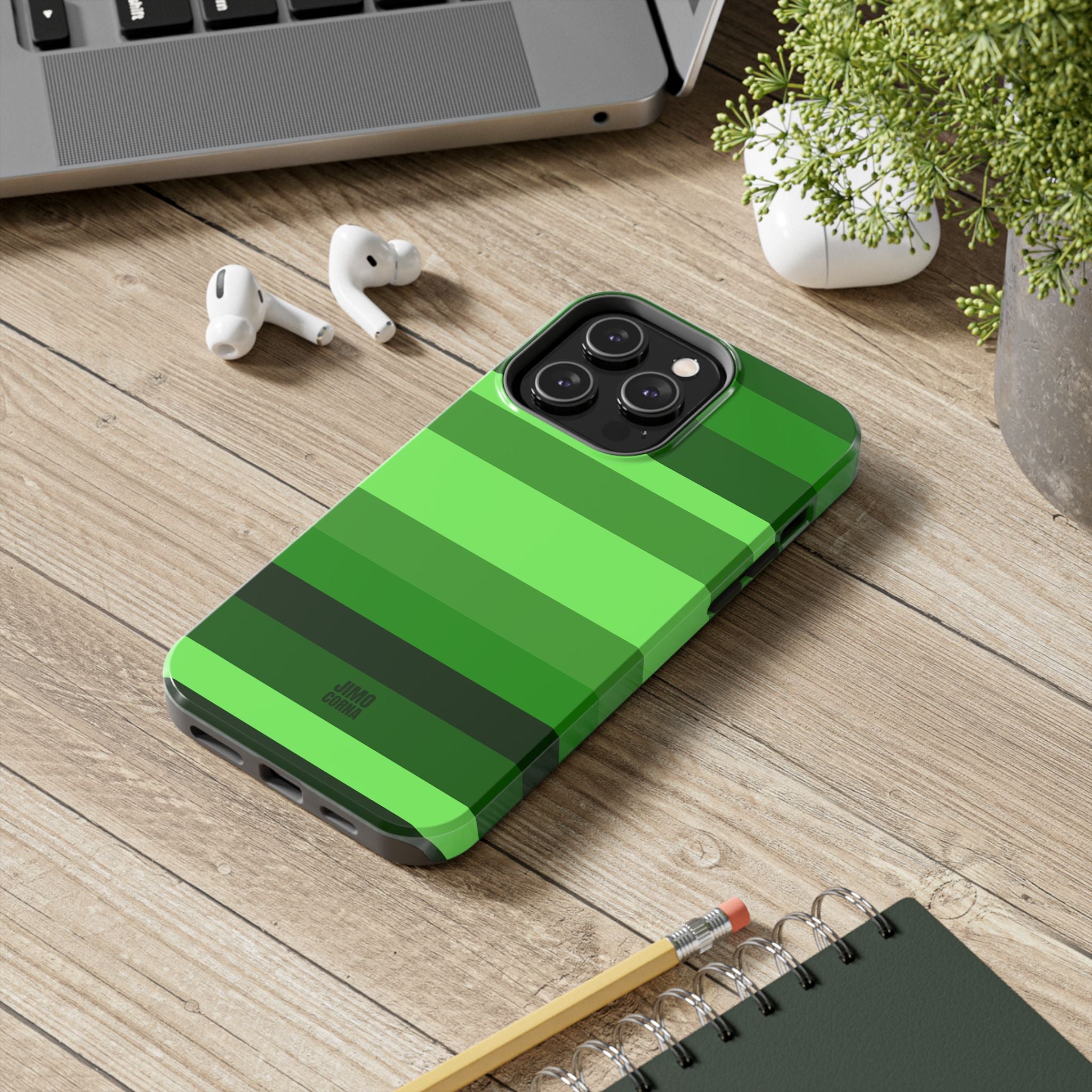 Matcha Stripe iPhone Case