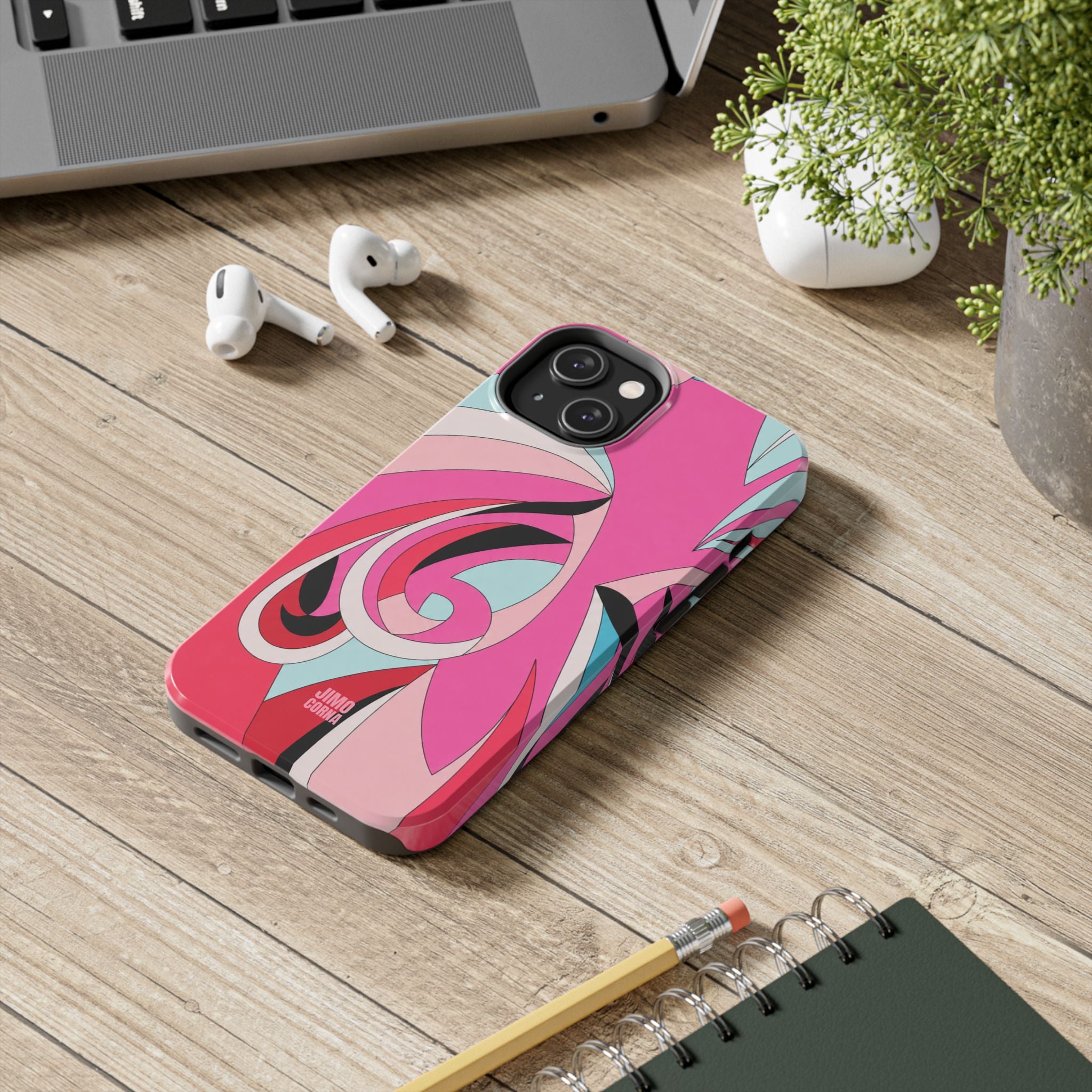 Pink Tropic Swirl iPhone Case