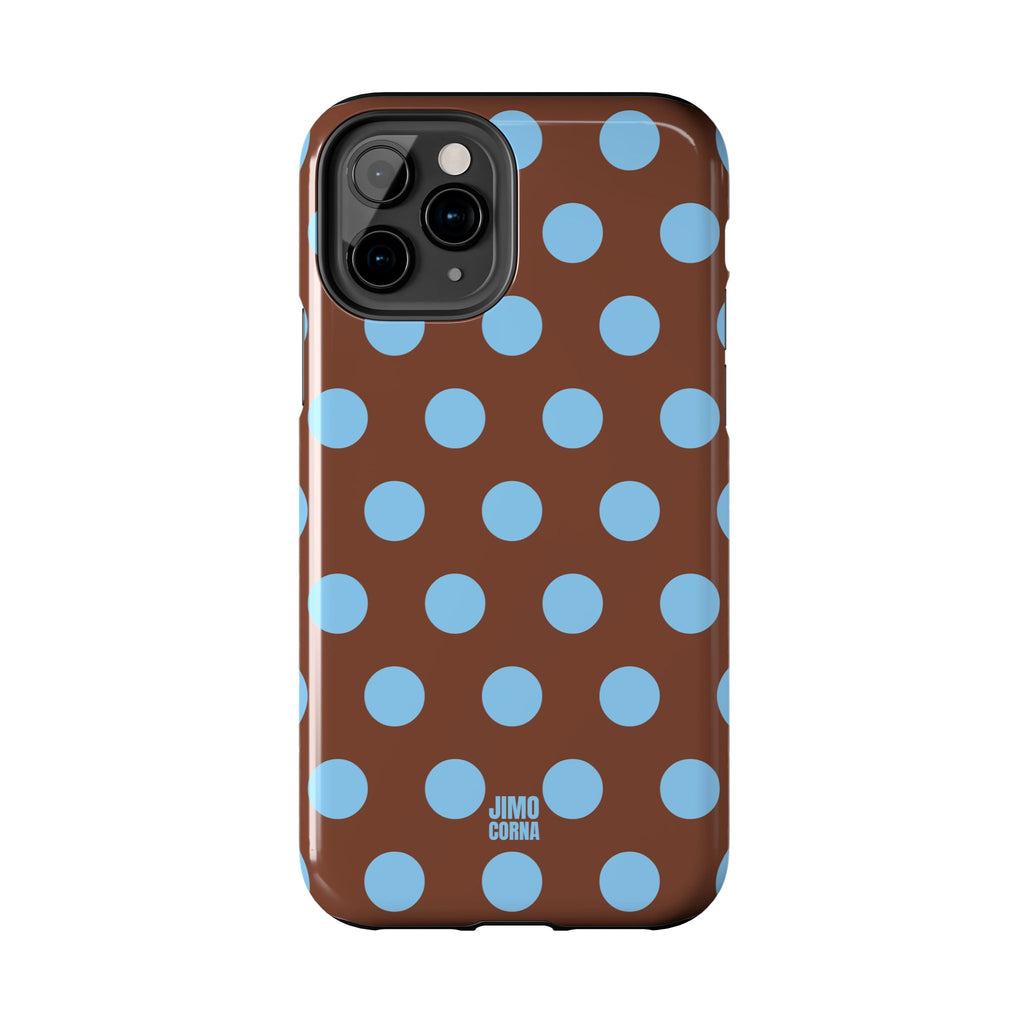 Big Polka Dot | Brown and Blue