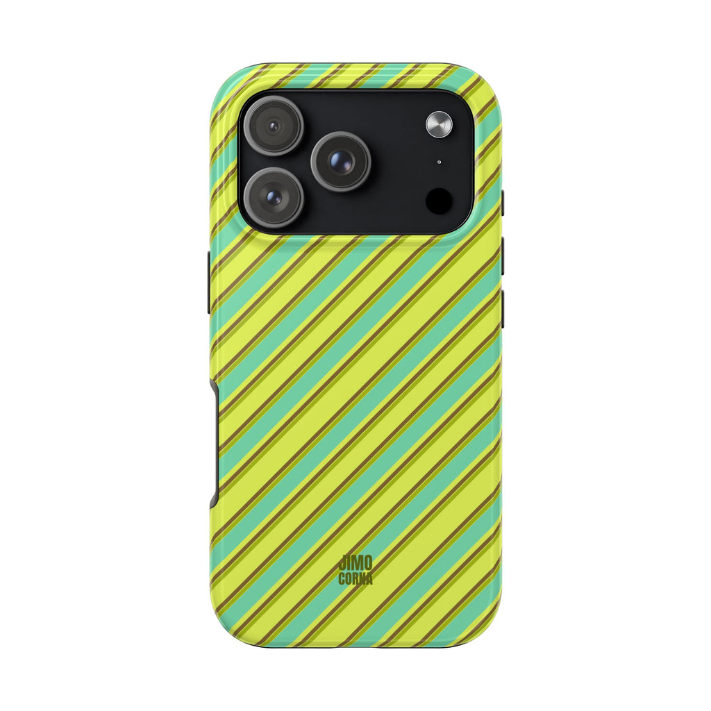 Angelina Stripes | Green - iPhone Case