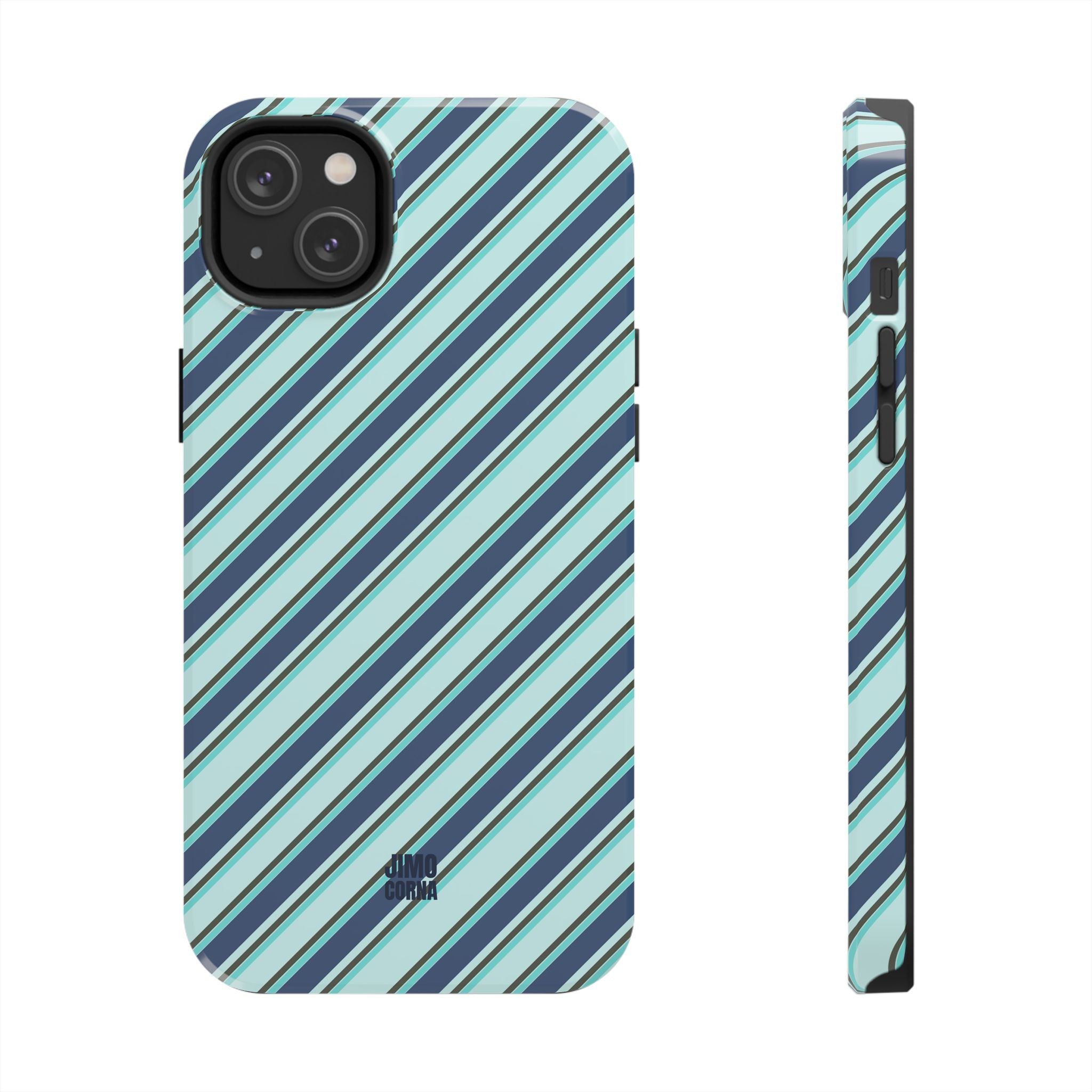 Angelina Stripes | Blue - iPhone Case