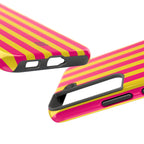 Bold Stripes Samsung Galaxy Case | Pink and Yellow