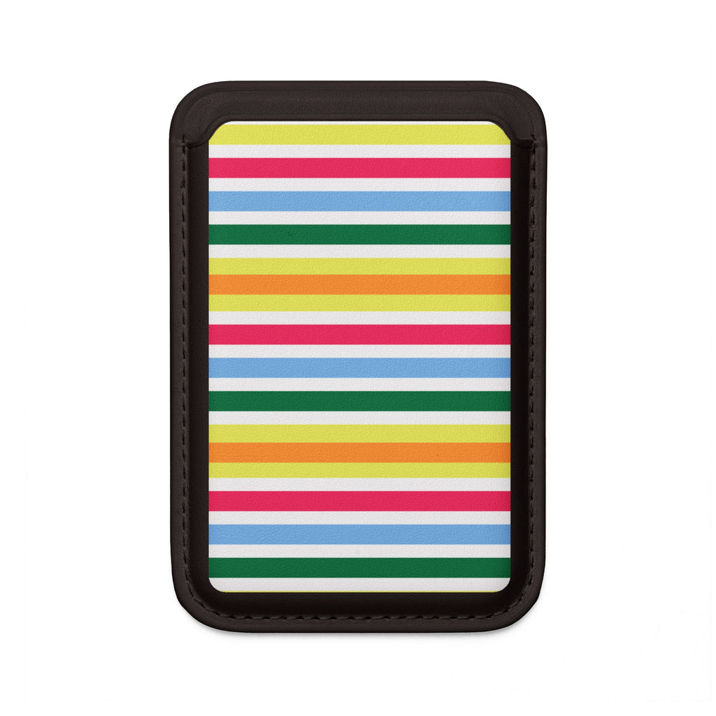 Rainbow Sorbet Stripe Vegan MagSafe Wallet