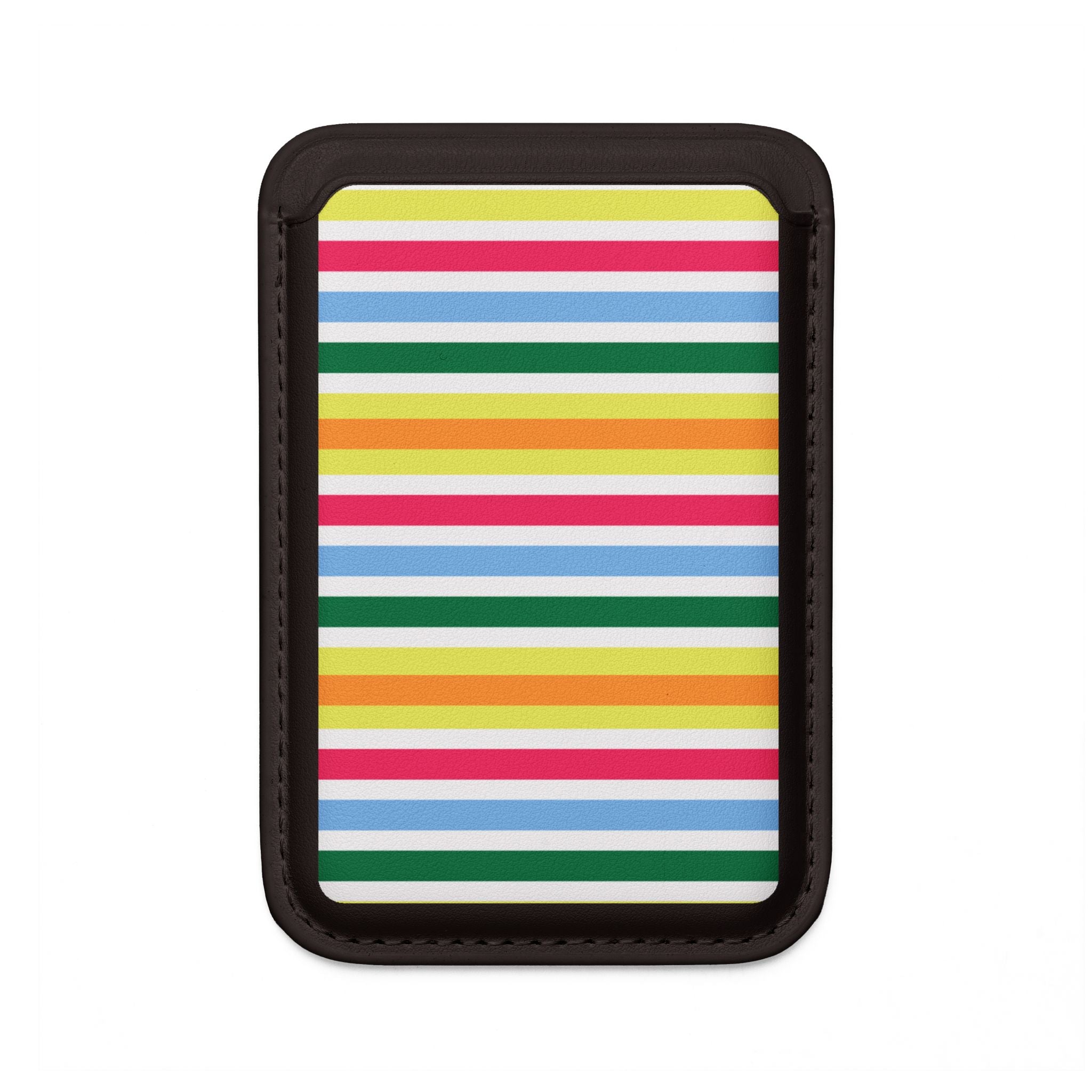 Rainbow Sorbet Stripe Vegan MagSafe Wallet
