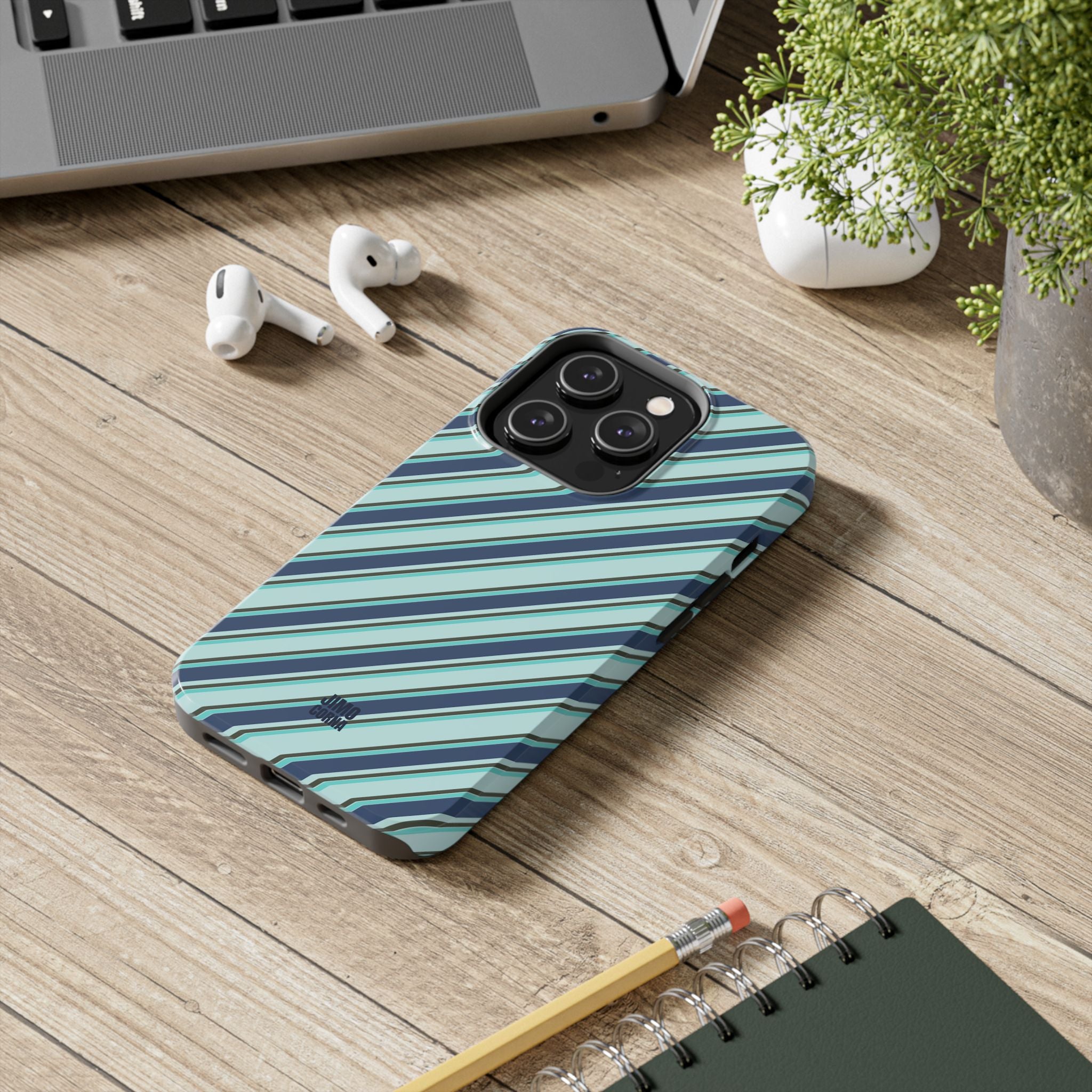 Angelina Stripes | Blue - iPhone Case