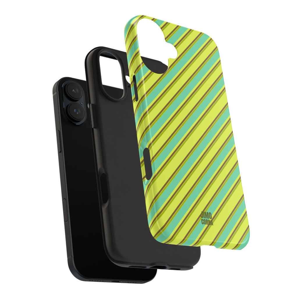 Angelina Stripes | Green - iPhone Case