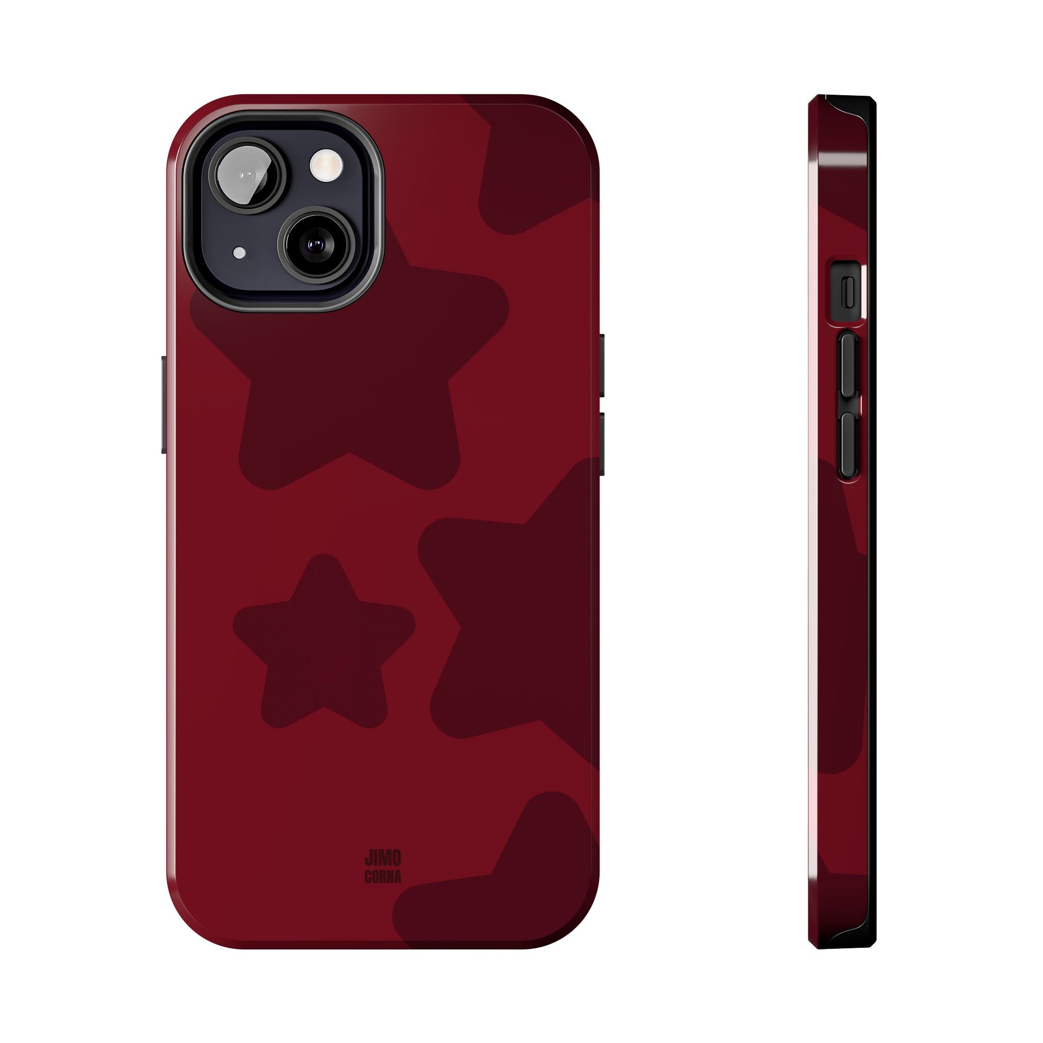 Cherry Red Bold Stars