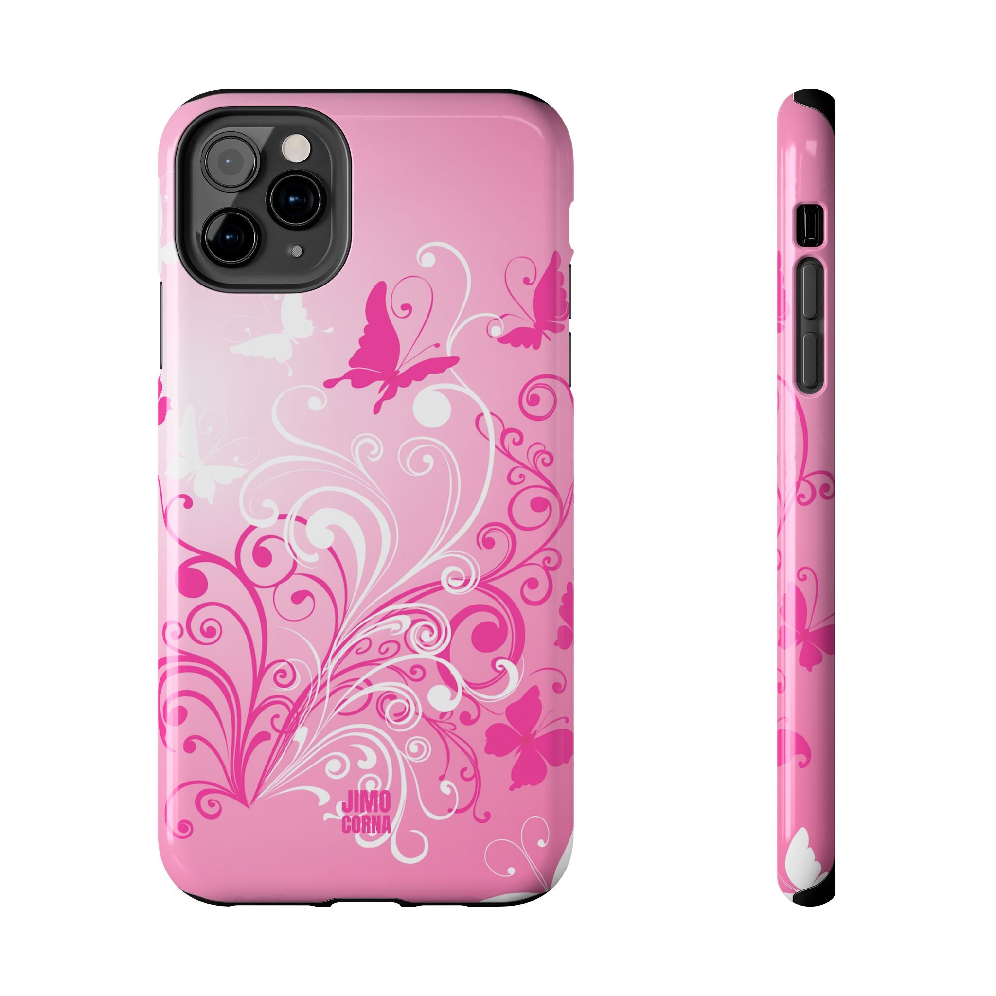 Pink Flutter Garden iPhone Case