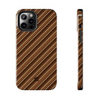 Angelina Stripes | Brown - iPhone Case
