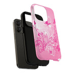 Pink Flutter Garden MagSafe iPhone Case