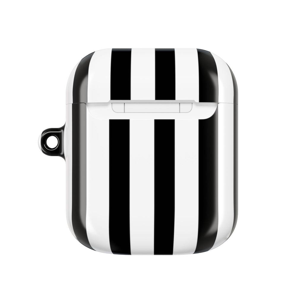 Bold Stripes AirPods Case | Black and White