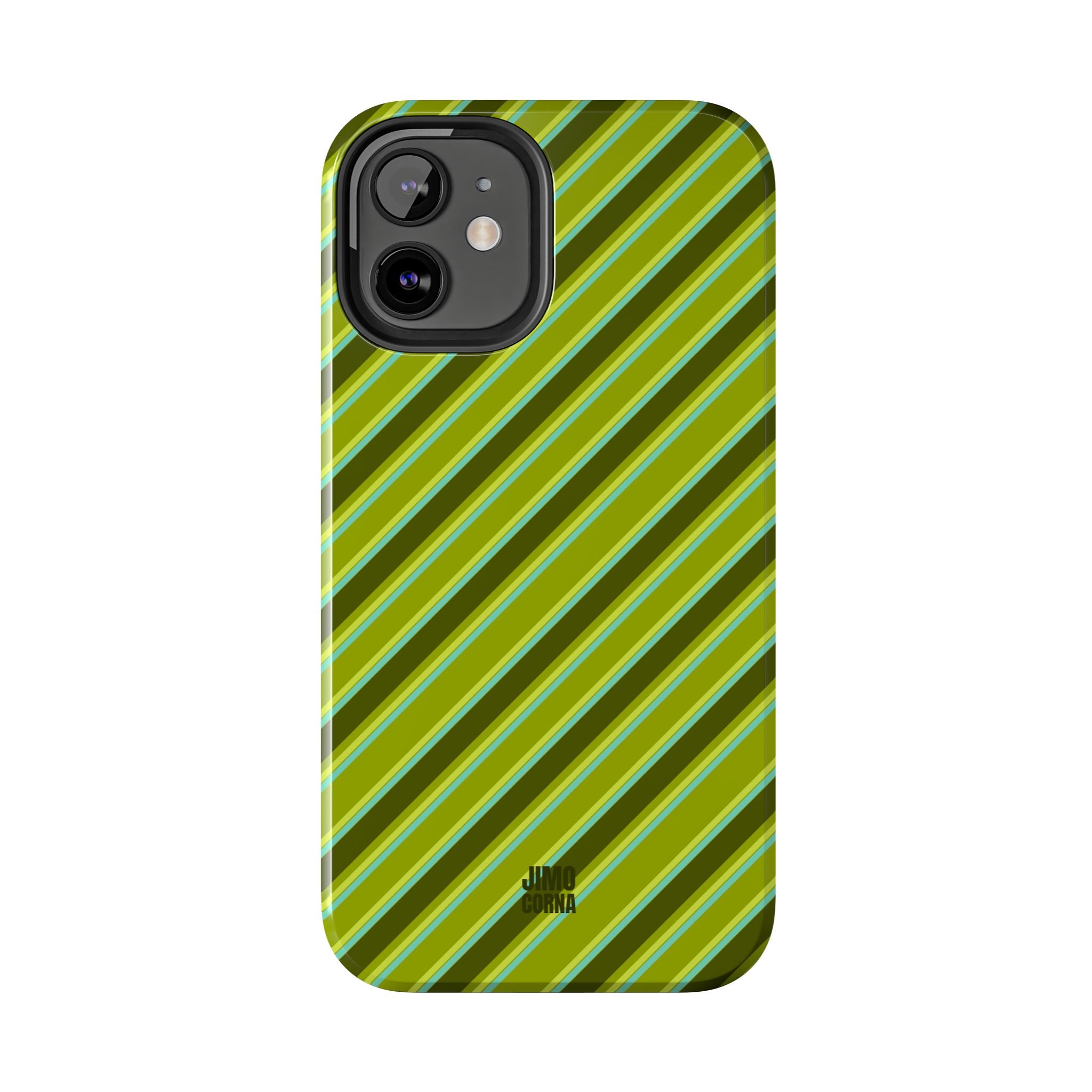 Angelina Stripes | Olive - iPhone Case