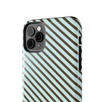 Asymmetrical Lines iPhone Case | Blue and Brown