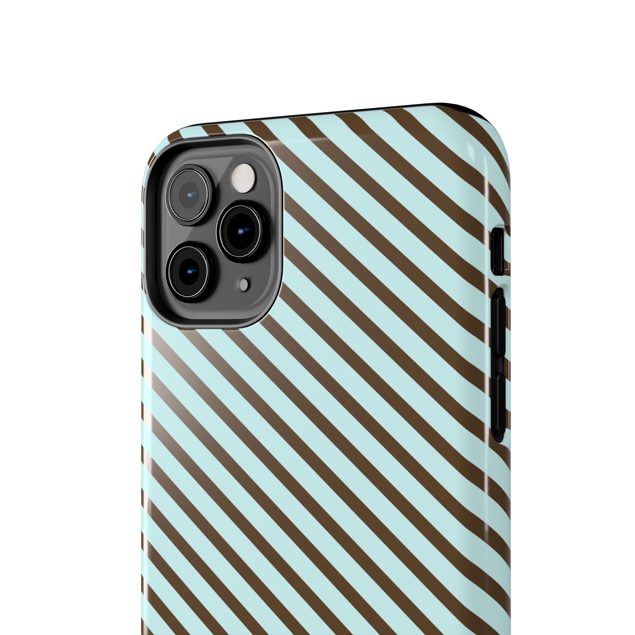 Asymmetrical Lines iPhone Case | Blue and Brown