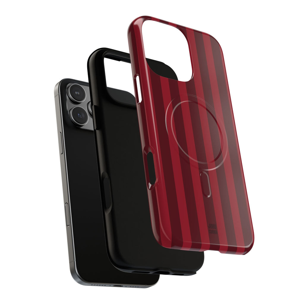 Bold Stripes MagSafe iPhone Case | Cherry