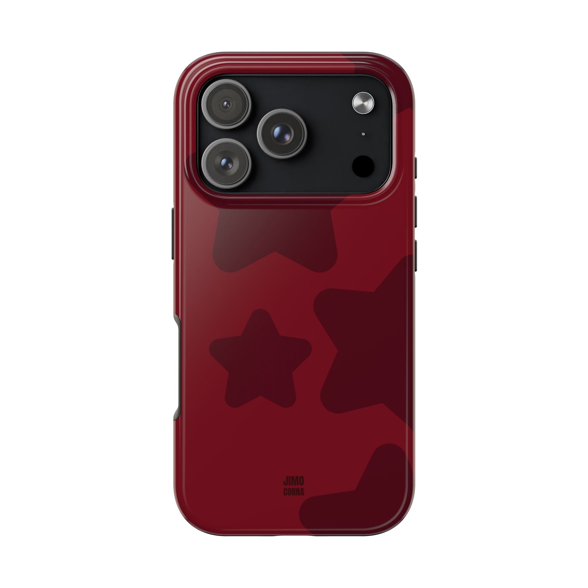Cherry Red Bold Stars