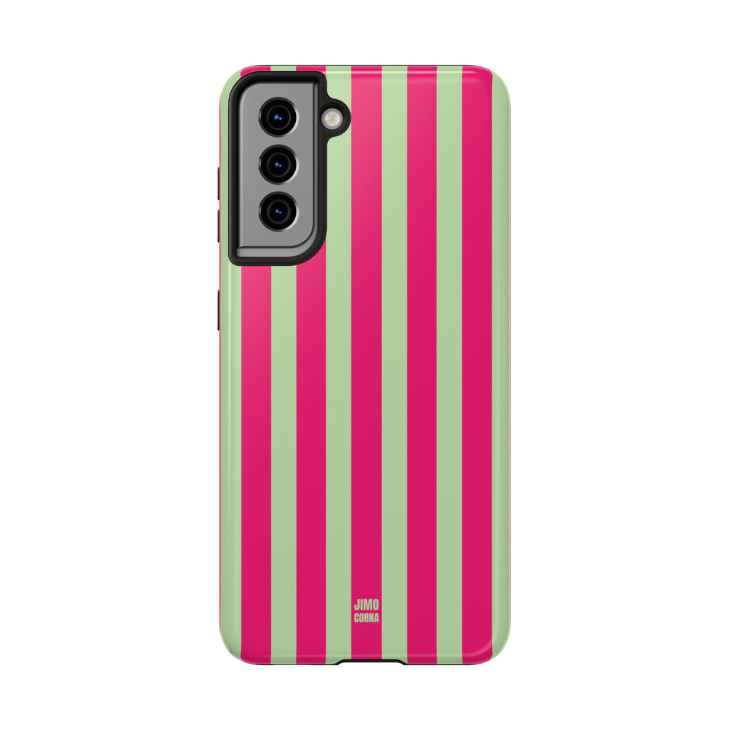 Lime Green and Pink Bold Stripes