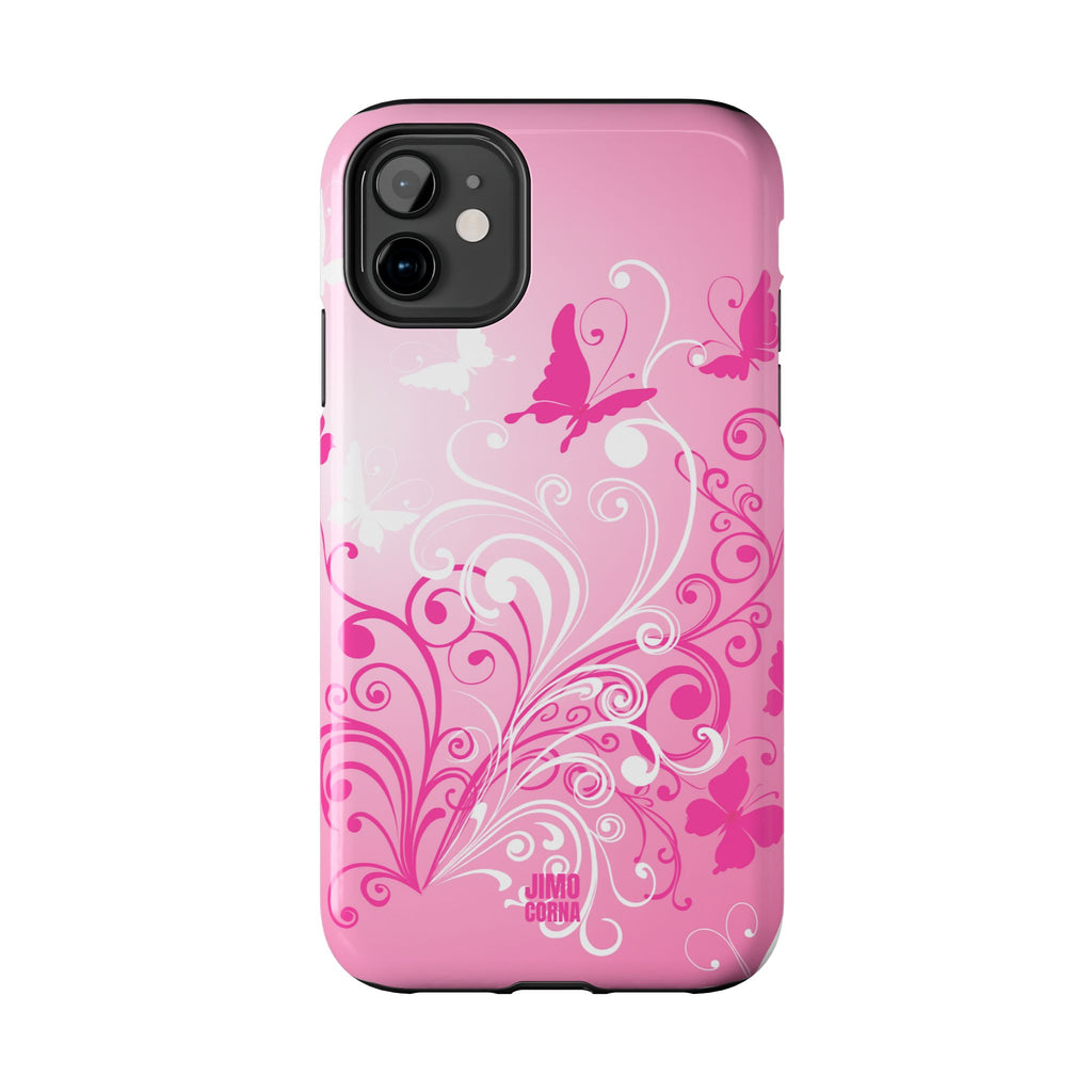 Pink Flutter Garden iPhone Case