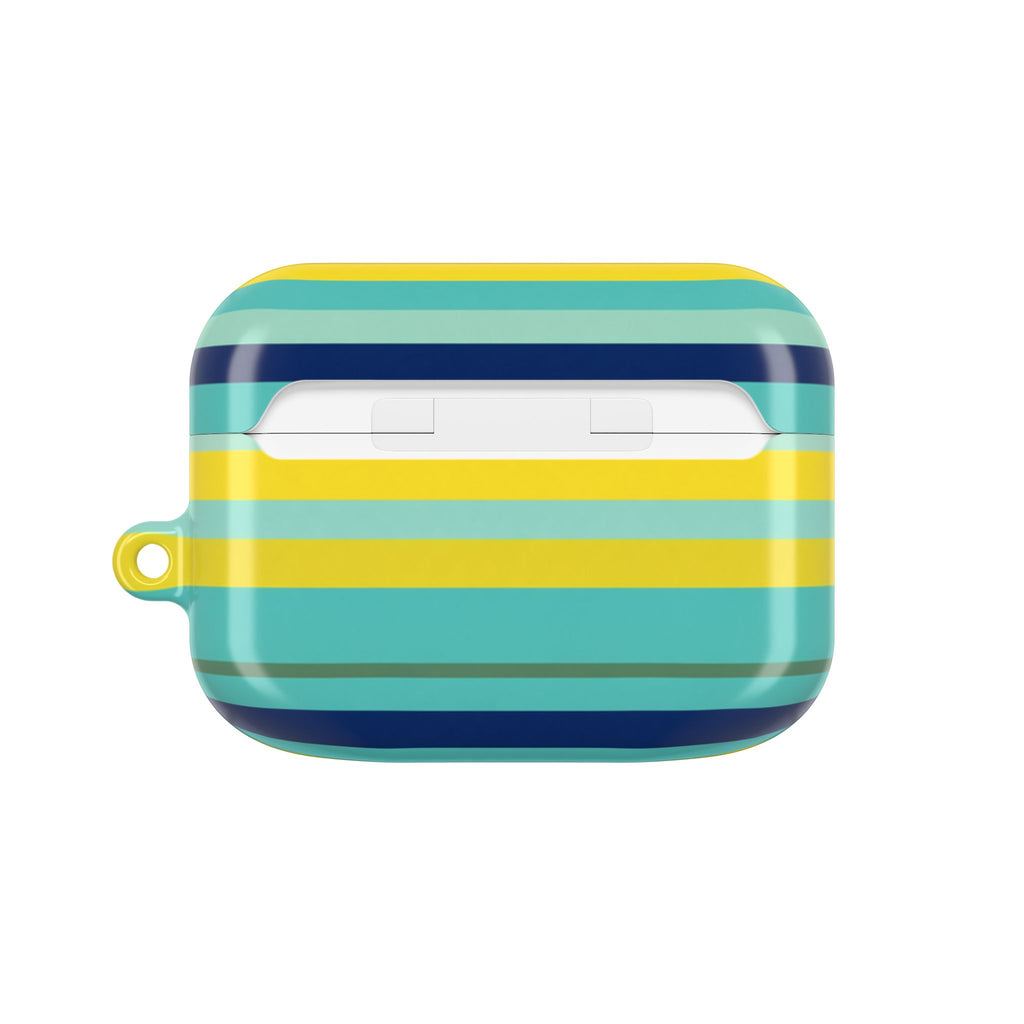 Blue Lemon Stripe AirPods Case