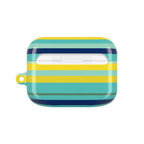 Blue Lemon Stripe AirPods Case