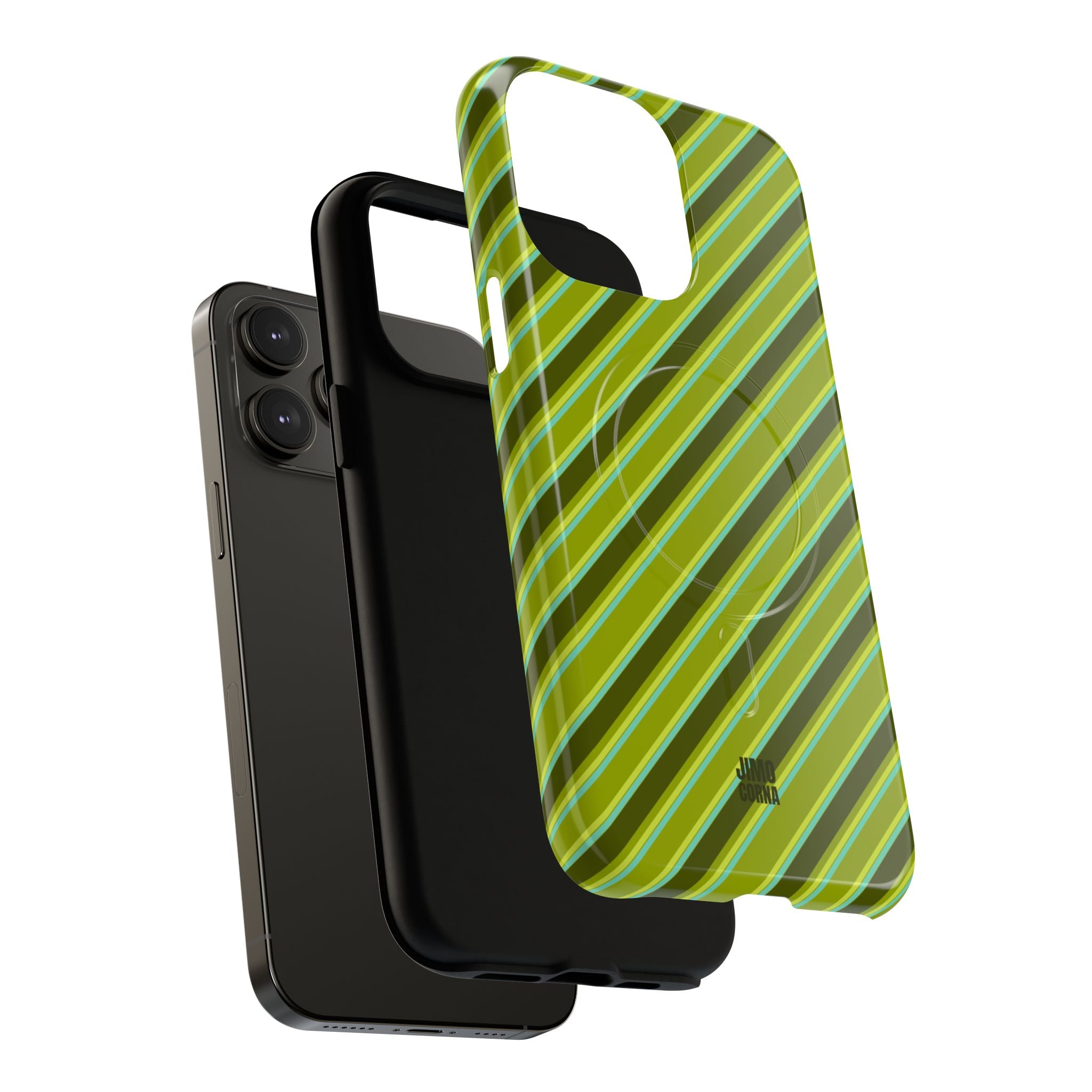Angelina Stripes | Olive - MagSafe iPhone Case