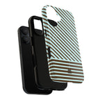 Asymmetrical Lines MagSafe iPhone Case | Blue and Brown