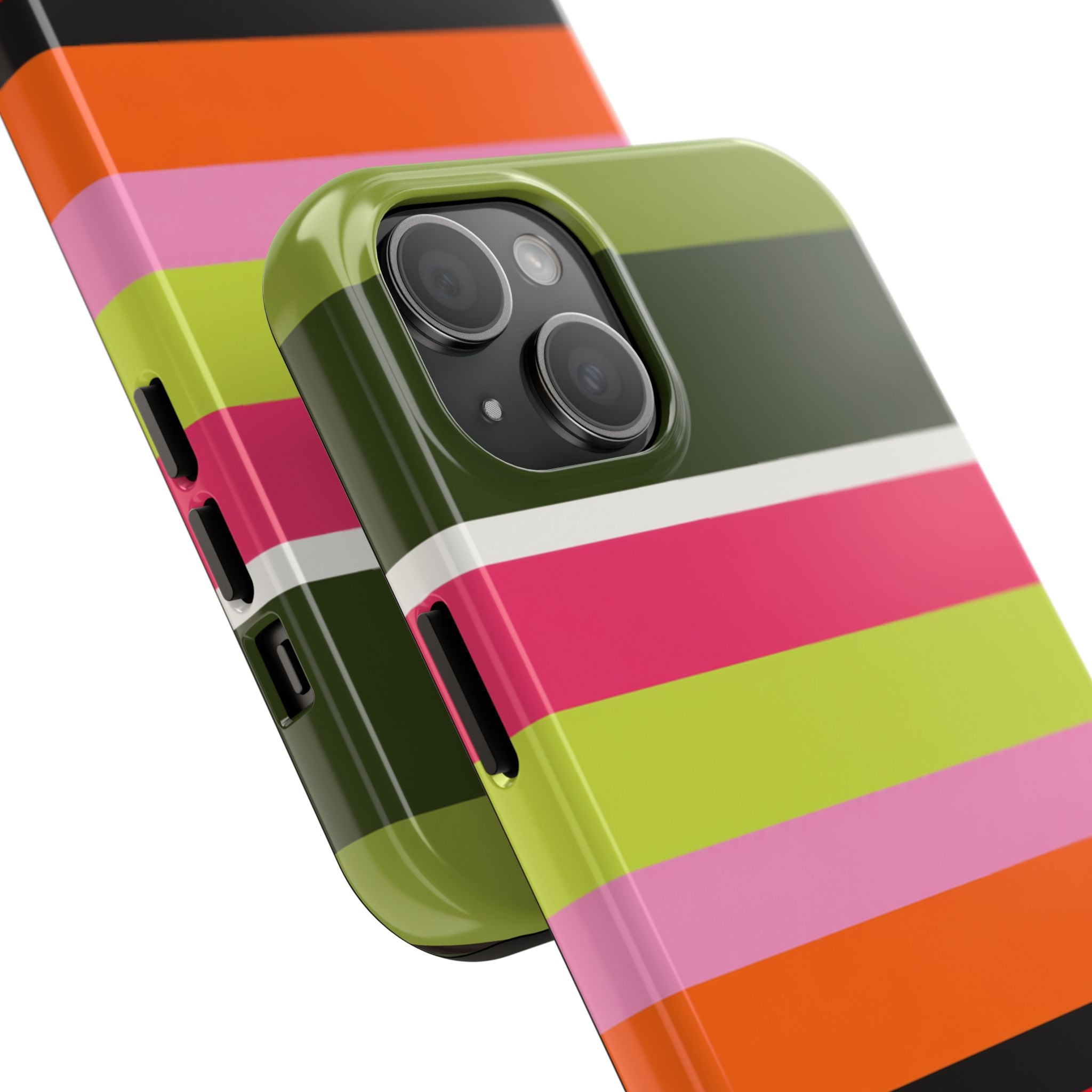 Berry Citrus Stripe iPhone Case