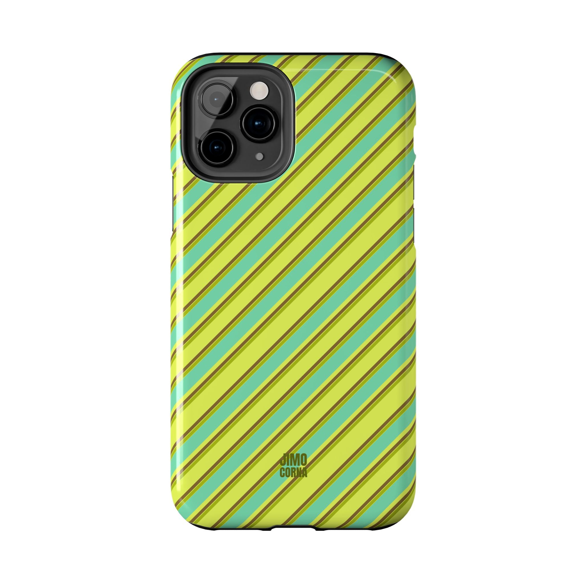 Angelina Stripes | Green - iPhone Case