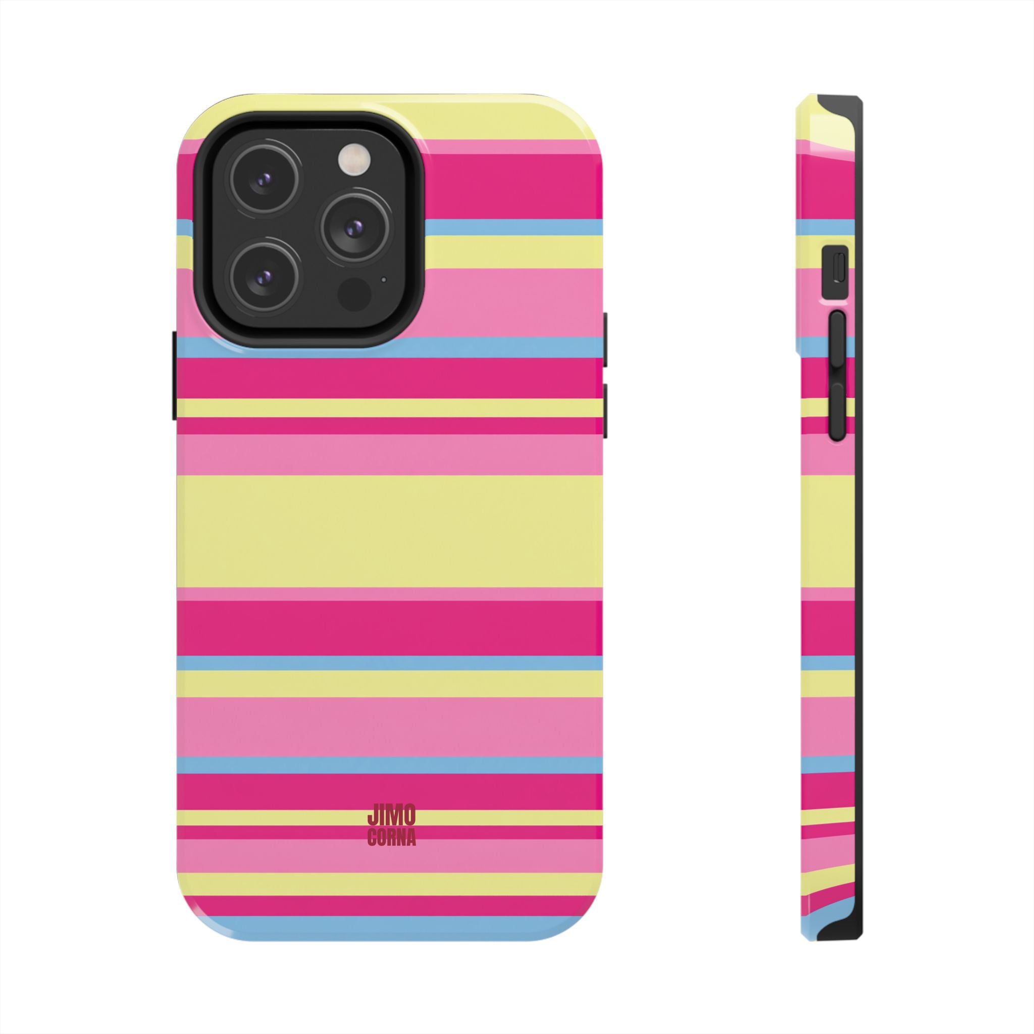 Lemonberry Stripe iPhone Case